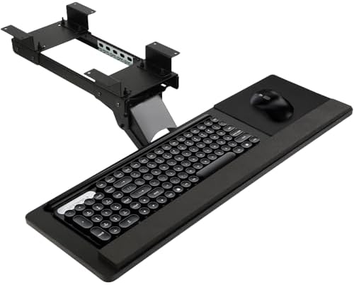 Keyboard Tray Under Desk,360° Adjustable Slide Out Keyboard Tray Under Desk