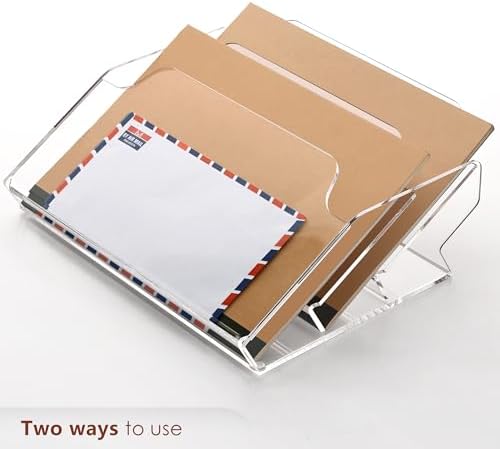 DINGHUO 3 Pockets Acrylic Hanging Wall File Organizer for Office