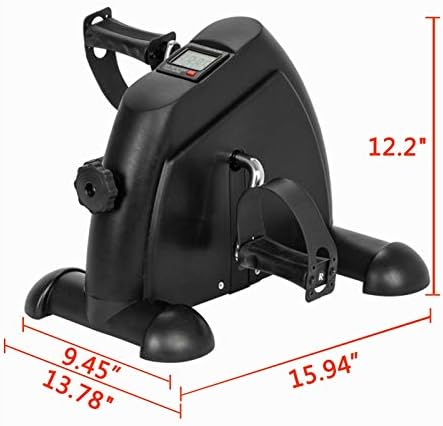 Mini Exercise Bike, Under Desk Bike Pedal Exerciser Foot Cycle Arm & Leg Pedal Exerciser with LCD Screen Displays,Arm Exercisers Bike Resistance Trainers,Home Use Feet Trainer Mini Exercise Bike,Black