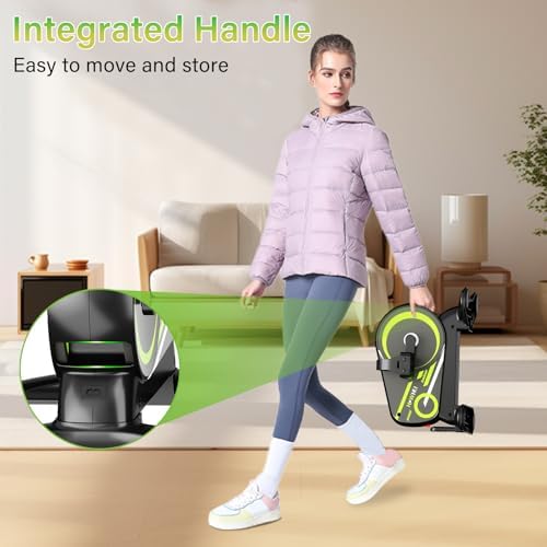 Mini Exercise Bike, Motorized Under Desk Pedal Exerciser Leg/Arm Cycle for Senior, Auto&Manual Mode, Adjustable Speed, LCD Display, Remote Control