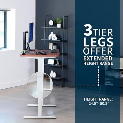 VIVO Dark Walnut 55 x 28 in Standing Desk, DESK-KIT-2W55D