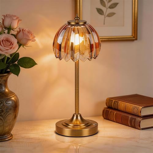 Rechargeable Cordless Table Lamp, 3 Color Temps & Stepless Dimming