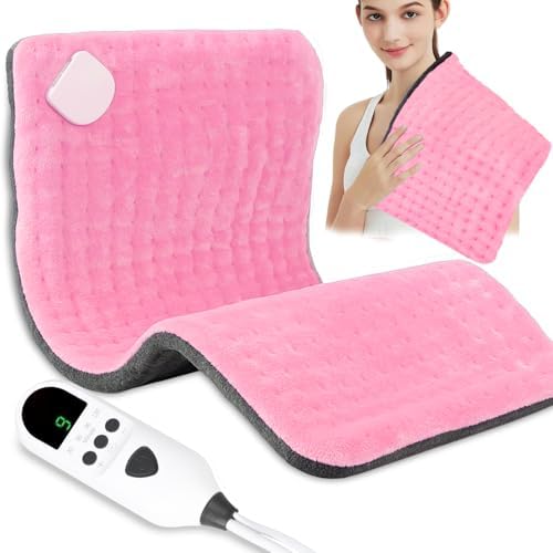 Heating Pad for Back, 12"×24" Electric Heating pad for Women, Men