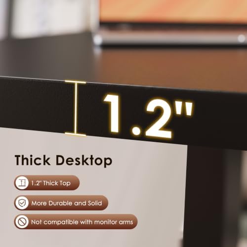 OffiGo 71 Inch Executive Electric Standing Desk Height Adjustable, Black