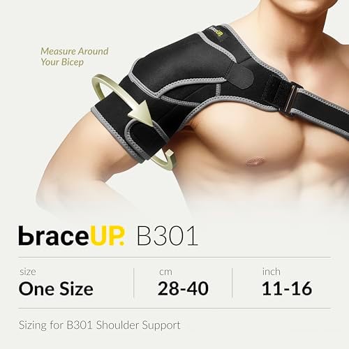 BraceUP Shoulder Brace with Ice Pack Pocket – Left or Right Support