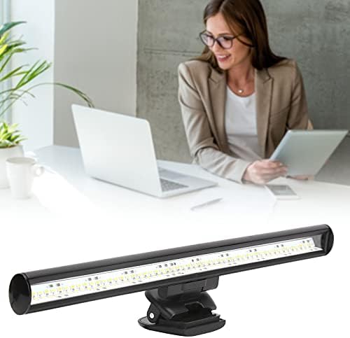 LED Computer Monitor Light, Adjustable Color Temperature Laptop Screen Reading Lamp, Asymmetrical Design Anti - Glare Desk Lamp with USB Power for Office Study
