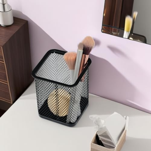 HSYMQ Pen Holder for Desk, Wire Mesh Pencil Cup Holder for Desk Organizer for Office Supplies