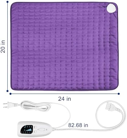 Electric Heating pad for Back Neck Shoulder Knee Arms Legs- Electric Heat Pads with 6 Heat Settings & Auto Shut Off &Dry/Moist Heat Heating Pad for Birthday Mother Father Girl Men Women