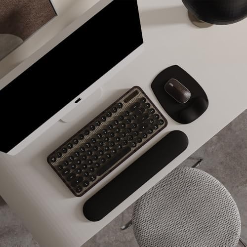 ErgoFlow Gel Wrist Rest Mouse Pad - Ergonomic Cushion for Desk, Cute Aesthetic Computer Decor for Women; Small Mousepad Mat & Laptop Pads - Office, Home Support & Ergo Accessories Supplies (00black)
