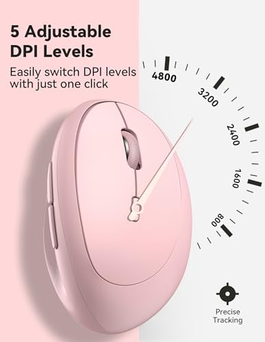 TECKNET Ergonomic Wireless Mouse 2.4G Vertical Mouse Silent 4800 DPI