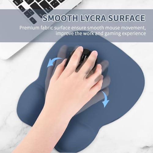 EooCoo Ergonomic Mouse Pad with Wrist Rest, Memory Foam Support Mousepad