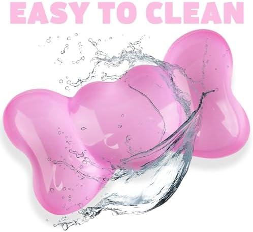 Gel Wrist Rest for Keyboard and Mouse Transparent Pink Bow Elbow Pad Cushion Ergonomic Cute Clear Cool Heart Mouse Wrist Pad Silicone Non-Slip Support for Computer Gaming Home Office Women Hand Pillow
