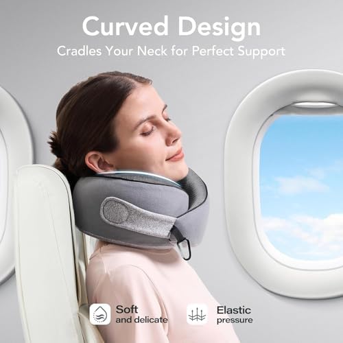 Travel Neck Pillow Airplane Neck Support Ergonomic Design for Traveling
