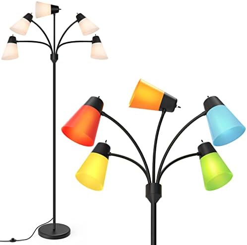 LED Floor Lamp, Medusa Adjustable Multi Head Modern Tall Standing Light