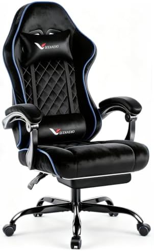Fabric Gaming Chair for Adult, Comfortable Office Chair with Footrest