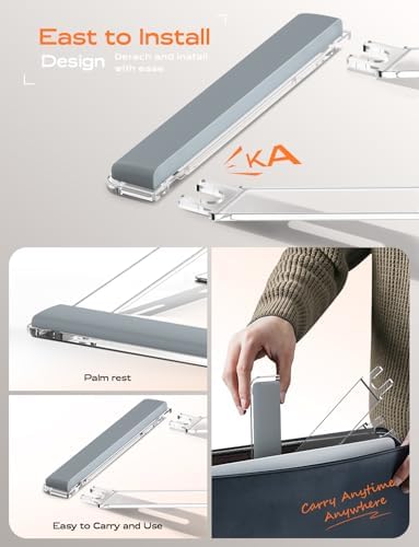 LOXP Acrylic Laptop Stand for Desk, Laptop Stand with Wrist Support