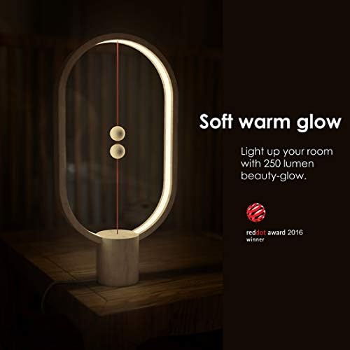 Allocacoc Heng Balance lamp, DesignNest, Switch on in mid-air, USB Powered LED Table lamp, magneticDesk lamp, Warm Eye-Care Lamp, Contemporary Soft Light, Office, Home (White)