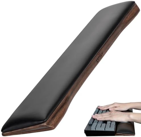 ASFSKY Keyboard Wrist Rest, Wooden Wrist Rest for Computer Keyboards
