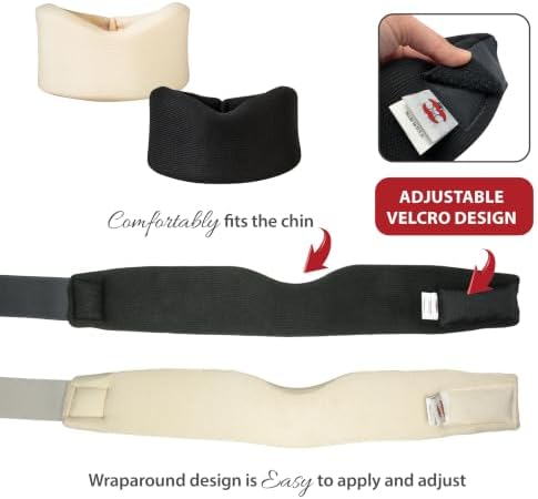 Soft Foam Neck Brace for Neck Pain, Whiplash & Cervical Support, Beige, 3"
