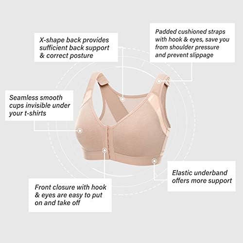 DELIMIRA Women's Front Closure Posture Support Bras