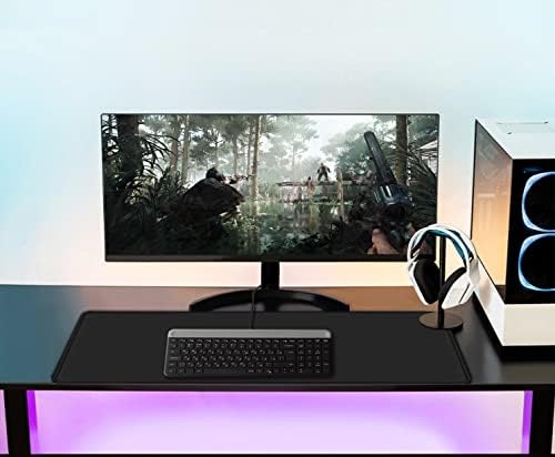 Large Gaming Mouse pad, 31.5x15.7 in Extended Desk Pad with Stitched Edges