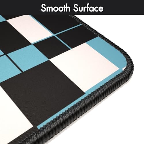 Gamer Boss - Gaming Mouse Pad - 48 x 24 Inches - 4mm Thick with Stitched Edges, Non-Slip Rubber Base, Premium Cloth Mousepad, Desk Mat for Laptop, Keyboard, Computer & PC (Mega, Squares)