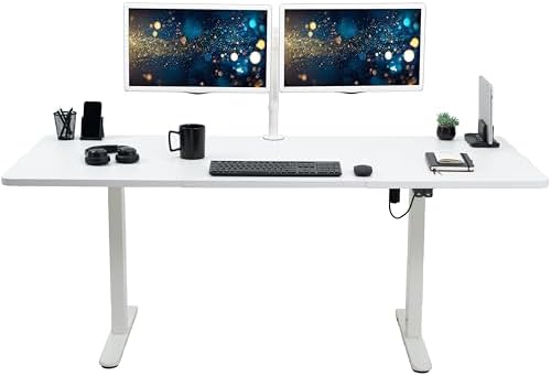 VIVO White 71 x 30 in Standing Desk, DESK-KIT-0W7W