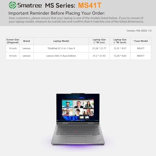 Smatree MS41T Hard Case with Stand for 13.3 inch Lenovo Thinkpad L13 Gen 2