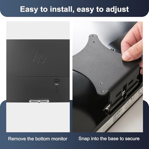 Monitor Arm/Mount VESA Bracket Adapter Compatible with HP22cw, 22cwa, 22xw, 23cw, 23xw, 24cw, 24xw, 25cw, 25xw, 27cw, 27xw VESA Adapter Bracket Arm, Desk Mount 100 * 100mm 75 * 75mm Black