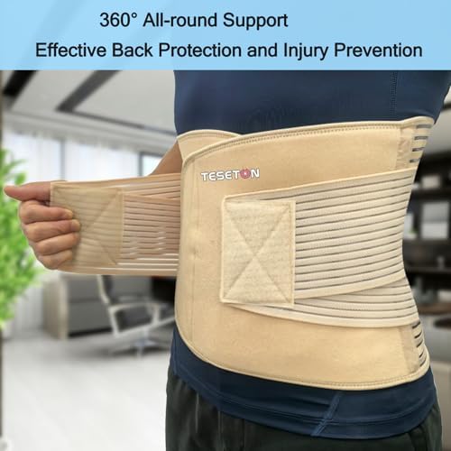 Back Brace for Lower Back Pain, Lumbar Support for Women&Men 02 Beige-XL