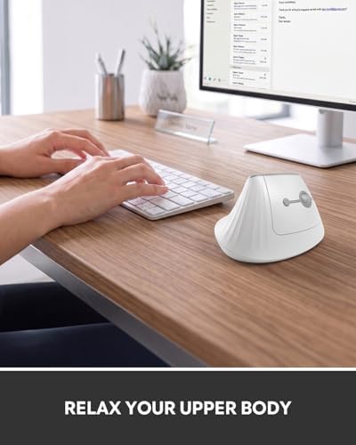 Ergonomic Mouse, Wireless Bluetooth Vertical Mouse with 3-Device Connectivity, 2.4GHz USB-A Receiver, Quiet Clicks, 7 Buttons, Adjustable DPI, Right Hand, for Windows Mac Laptop PC