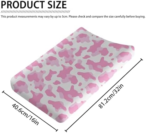 Western Cow Prints Baby Changing Pad Cover, Unisex Farm Cow Nursery Diaper Changing Table Pad Mat Sheet for Boys Girls-16x32