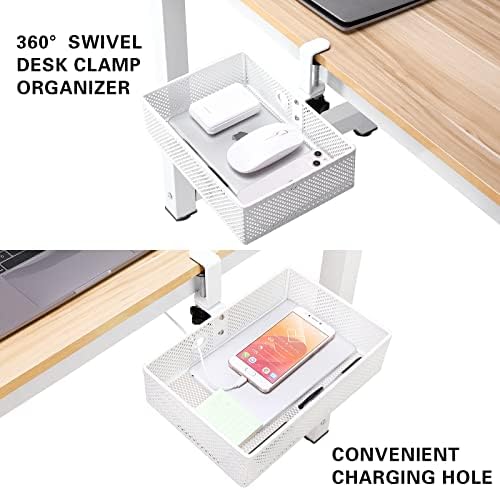 Under Desk Drawer, Clamp on Desk Organizer Hanging Desk Storage Under Table