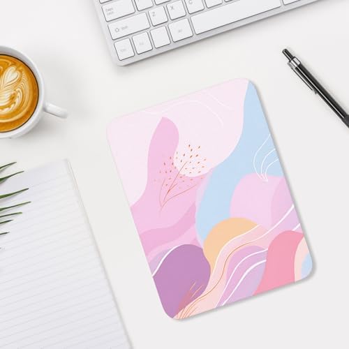 Small Mouse Pad, Mini Mouse Pad 6 x 8 Inch, Thick Rubber Waterproof Mouse Mat, Cute Mousepad for Women Men Wireless Mouse Laptops Home Office, Wave Pattern
