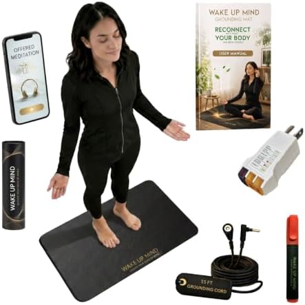 Grounding Mat for Bed & Feet, Conductive Earthing Pad for Home