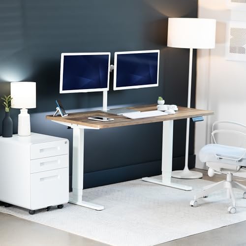 VIVO Reclaimed Wood 55 x 28 in Standing Desk, DESK-KIT-2W55P