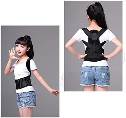 S-5XL Posture Corrector for Men and Women,Full Back Support Brace,Adjustable Breathable Posture Support(Black XX)
