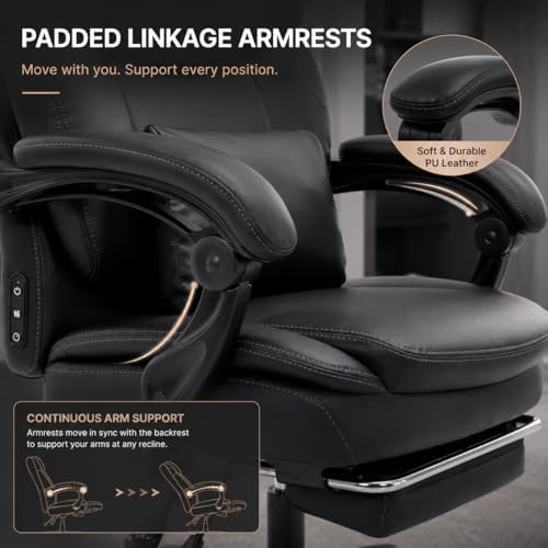 Big and Tall Massage Heat Office Chair for Executive Gaming People