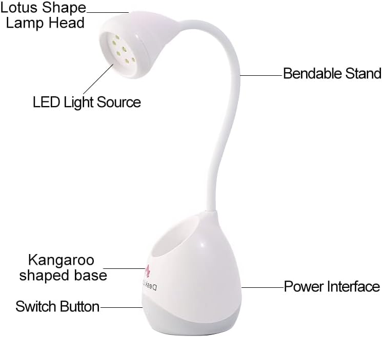 36W UV LED Desk Light With Storage Box,Flexible Gooseneck Desk Light