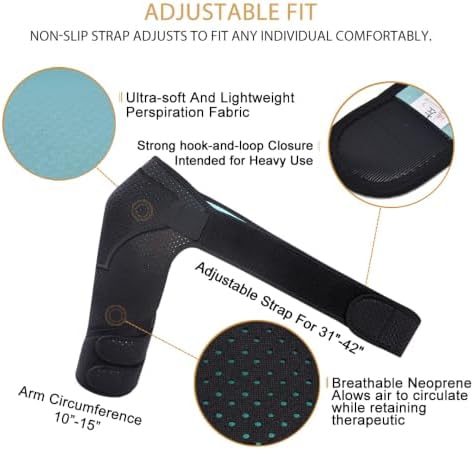 HUEGLO Shoulder Brace Men&Women Rotator Cuff Support for Pain Relief,Right