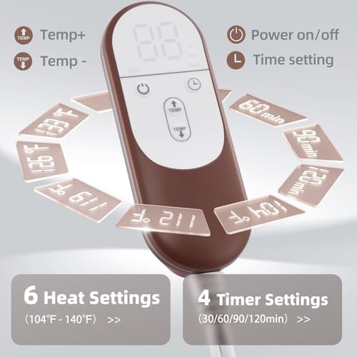 VALGELUIK Heating Pad for Back Pain Relief, 12"x24" Electric Heat Pad Gifts
