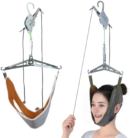Adjustable Cervical Neck Traction Device for Neck Pain Relief, Neck Stretcher for Home and Outdoor Use, Spine Decompression Device
