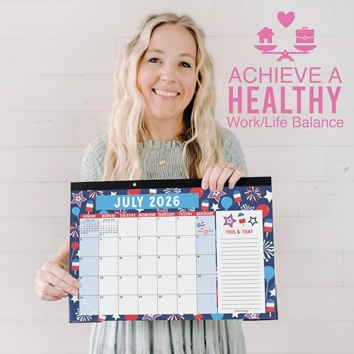 Large Desk Calendar 2026 - Desktop Calendar 2026-2027