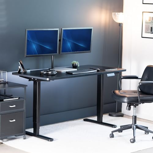 VIVO Black 55 x 28 in Standing Desk, DESK-KIT-2B55B