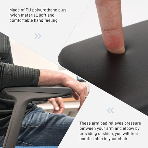 Arm Pads Replacement for Herman Miller Embody Office Chair - Arm Rest Caps for Adjustable Arms, Fit Embody Arm Caps - Ergonomic Desk Chair Accessories(1-Pair)