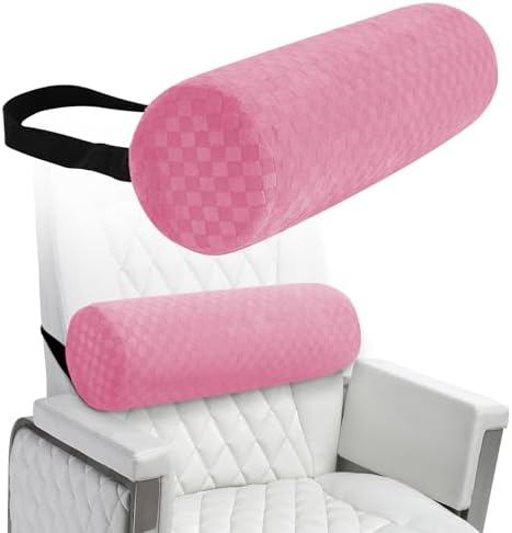 Lumbar Roll Pillow for Lower Back Support, Foam Cushion,Pink, 15 * 4.3''