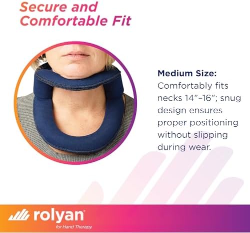 Rolyan Cervical Collar, Soft Neck Brace Support, Neck Pain, 14"-16", Medium