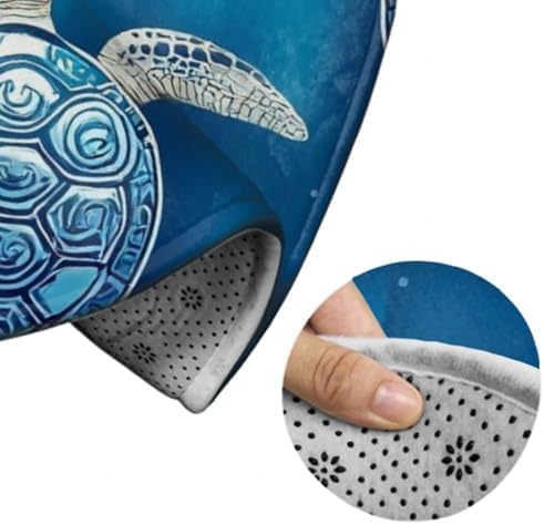 Circular Rugs Large Modern Round Area Rug Fashion Decor Mat for Home Office Tribal Sea Turtles