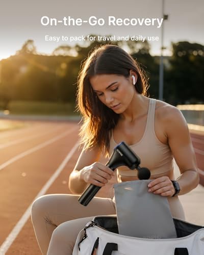 RENPHO Reach Curve Massage Gun with Extension Handle, 4-in-1 Massager