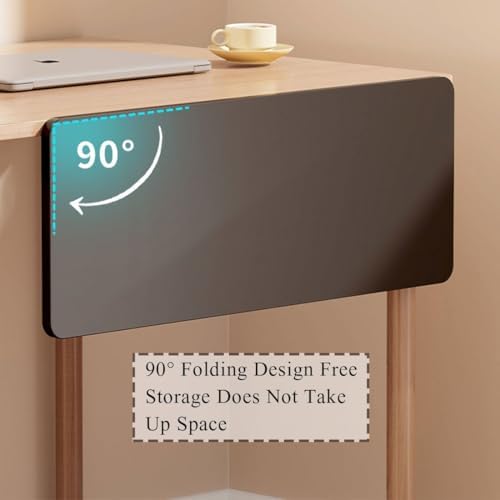 Foldable Wall Mounted Desk Tray Floating Keyboard Shelf Space Saving Armrest & Shelf Black (50x25cm) Perfect for Home Office & Spaces
